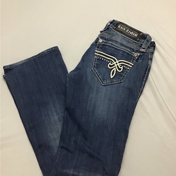 Rock Revival Denim - Rock Revival Women Blue Boot Cut Jeans